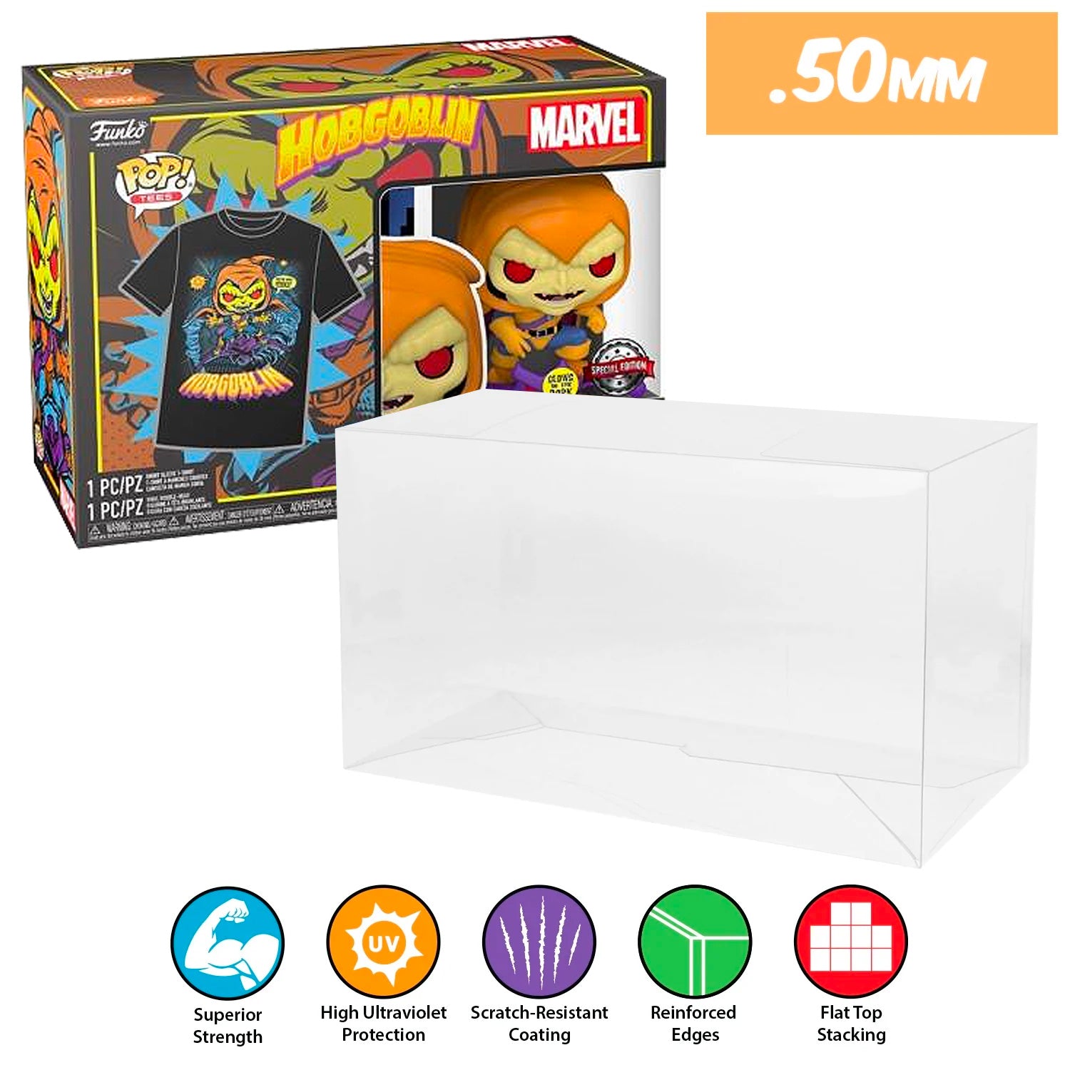 Funko POP! & Tee Hobgoblin Glow in the Dark #959 Pop Protector Size  CONFIRMED by Display Geek– Display Geek, Inc.