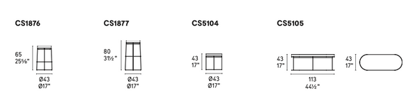 Atollo Calligaris Dimensions