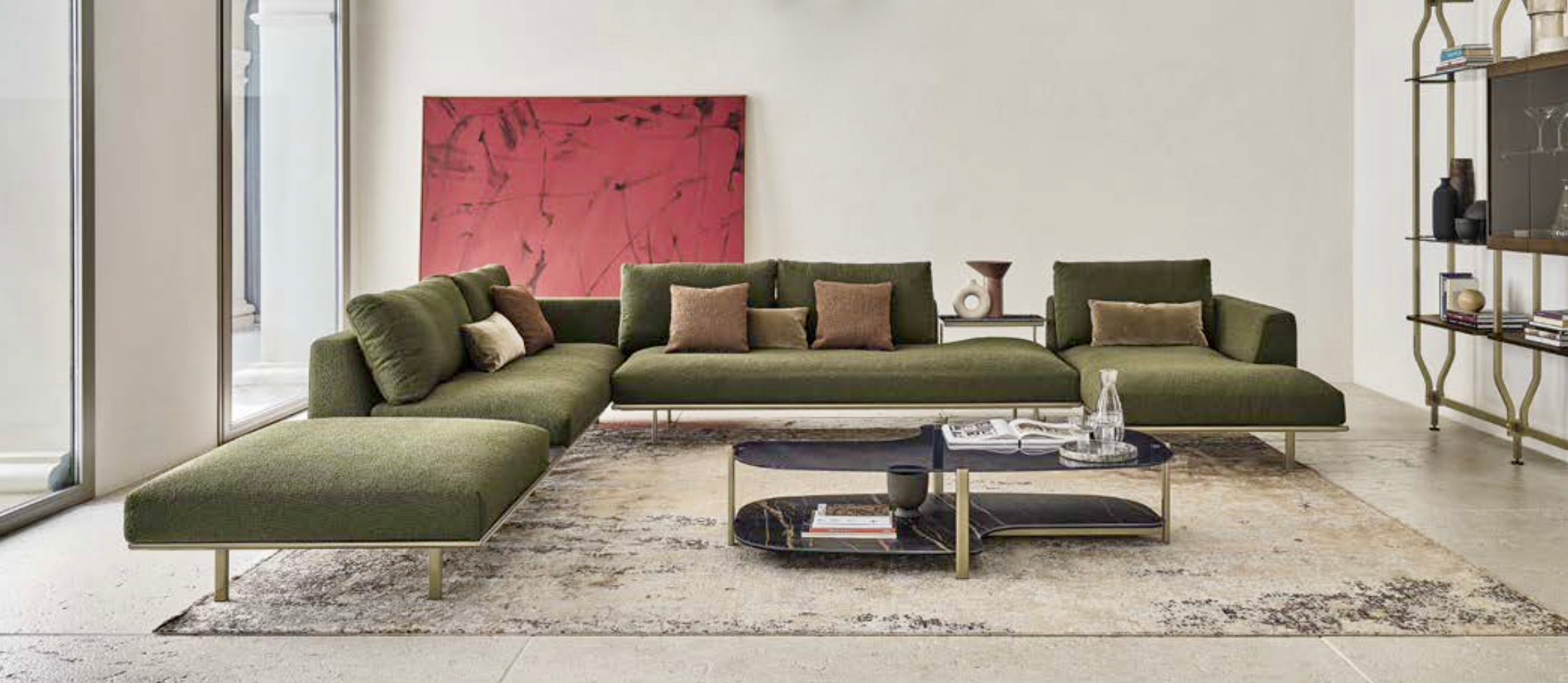 Olive Green Dakota Sofa Bontempi Casa