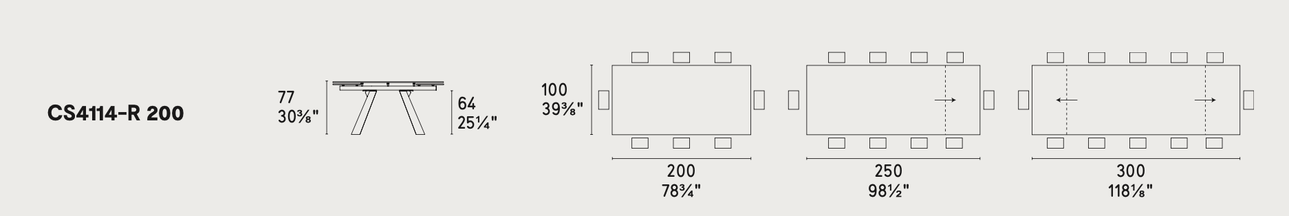 Icaro Table Dimenisons