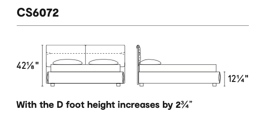 CS6072-Calligaris-Austin-Bed-Dimensions