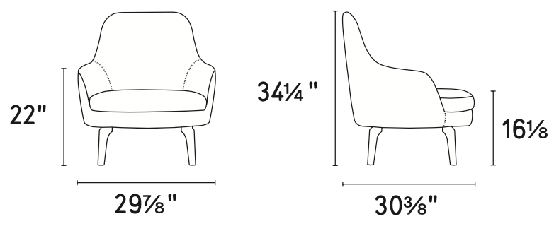 Calligaris-Love-Chair-Dimensions