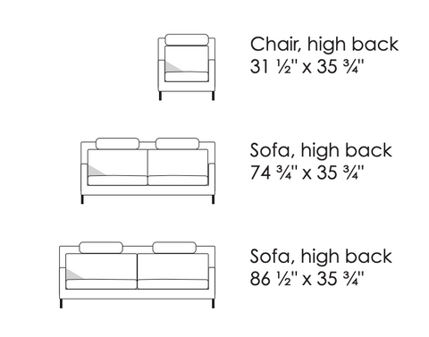 Eilersen Streamline High Back Sofa