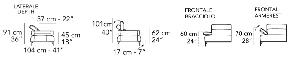 Nicoline Bolton Sofa Dimensions