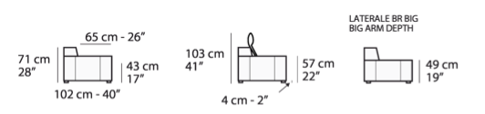 Nicoline Cairoli Sofa Dimensions