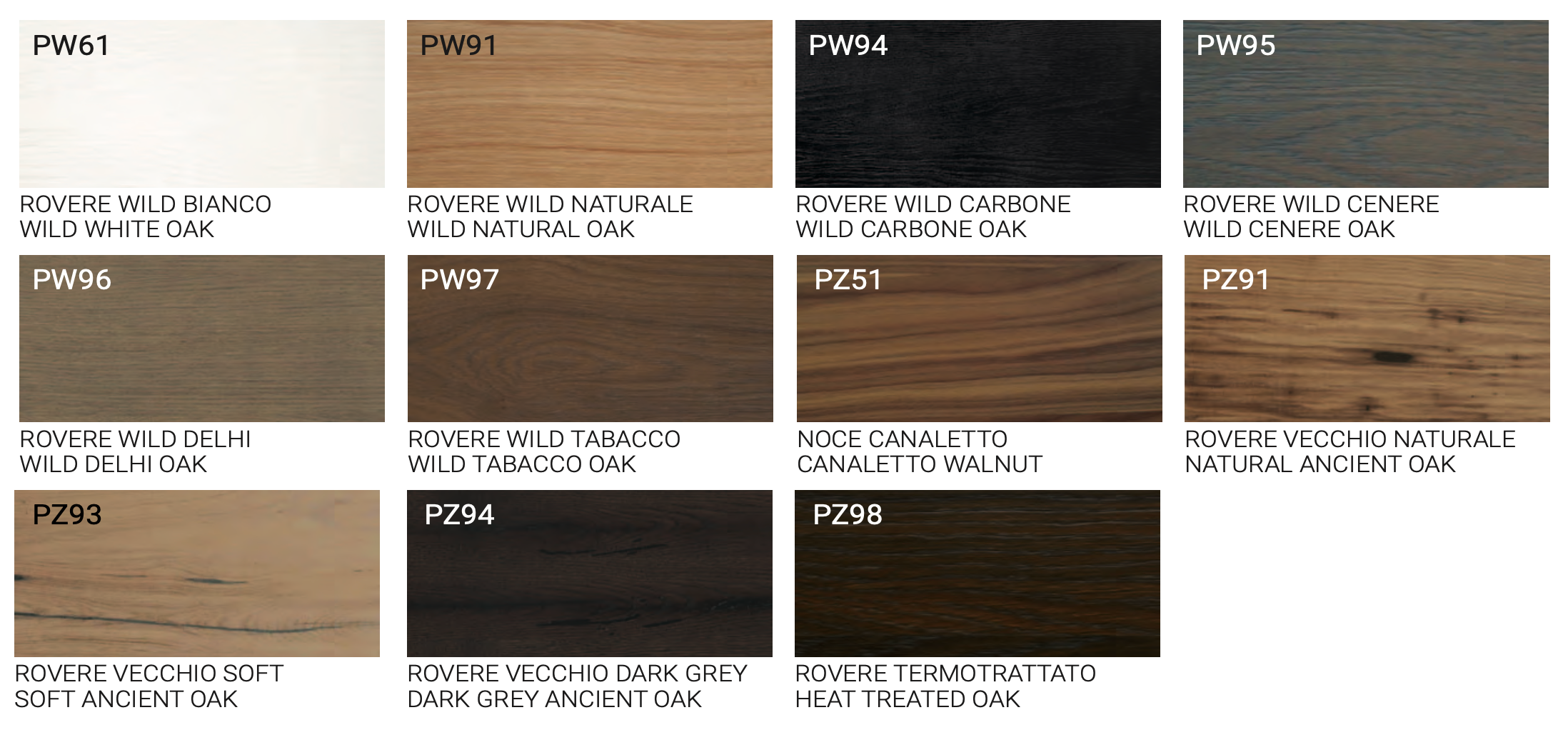 Ozzio Italia Wood Finishes