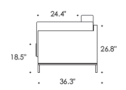 Slimline Sofa Eilersen Dimensions