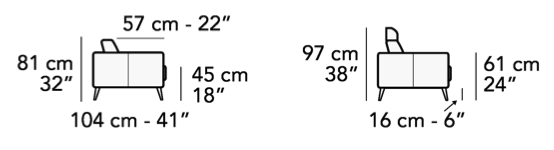 Nicoline Bora Sofa Dimensions