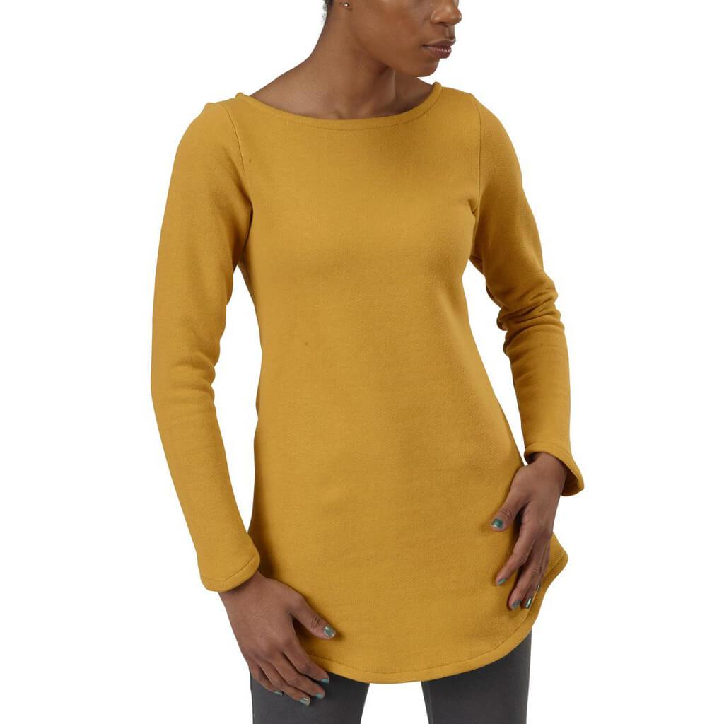 Organic Cotton Maddi Tunic Sweatshirt | USA Made Women's Tunic Sweatshirt –  Spiritex | Sustainable Fabric & Apparel
