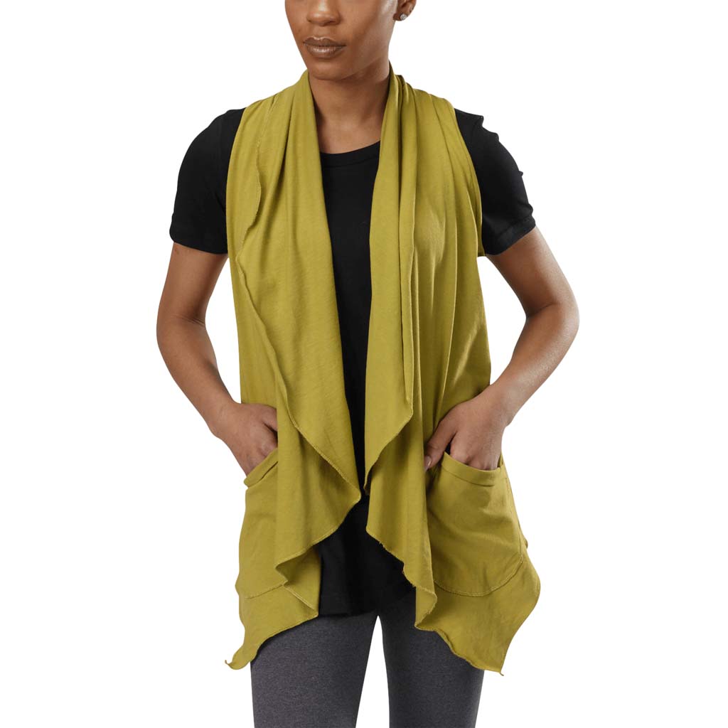 Ultra Lightweight Draped Vest – Spiritex | Sustainable Fabric & Apparel