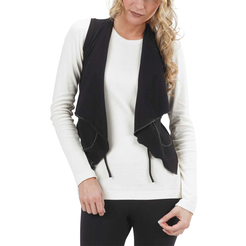 Fleece Wrap Jacket - Women's Organic Cotton Wrap Jacket Made in