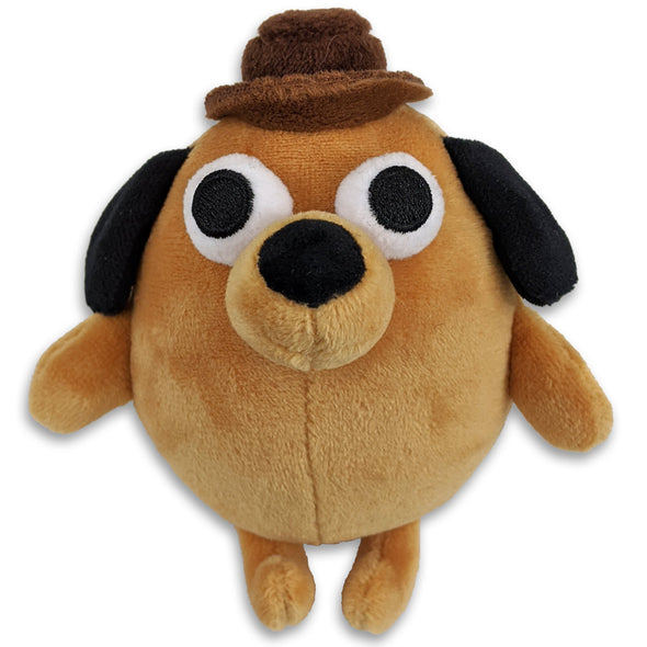 This Is Fine Dog Plush Toy Meme Coffee Cup Puppy Plushie Figure Stuffed  Animal Soft Doll