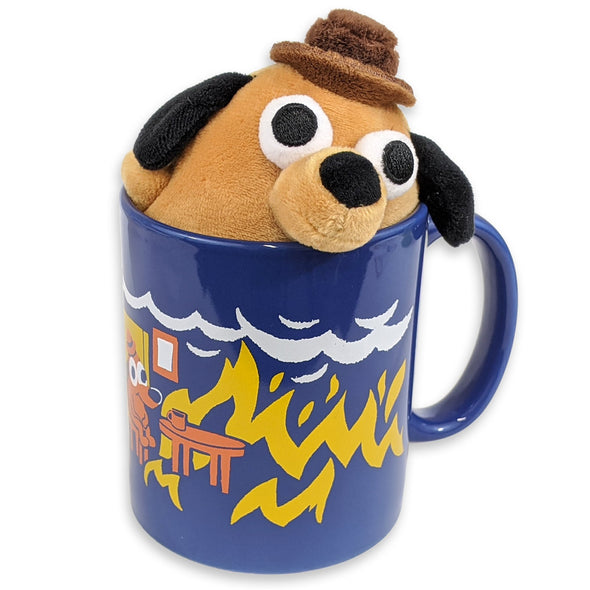 This is Fine Dog, This is Fine Dog Plush Toy Based on Funny Internet  Webcomic Character, Perfect for Festivals and Parties with Funny Coffee Mug