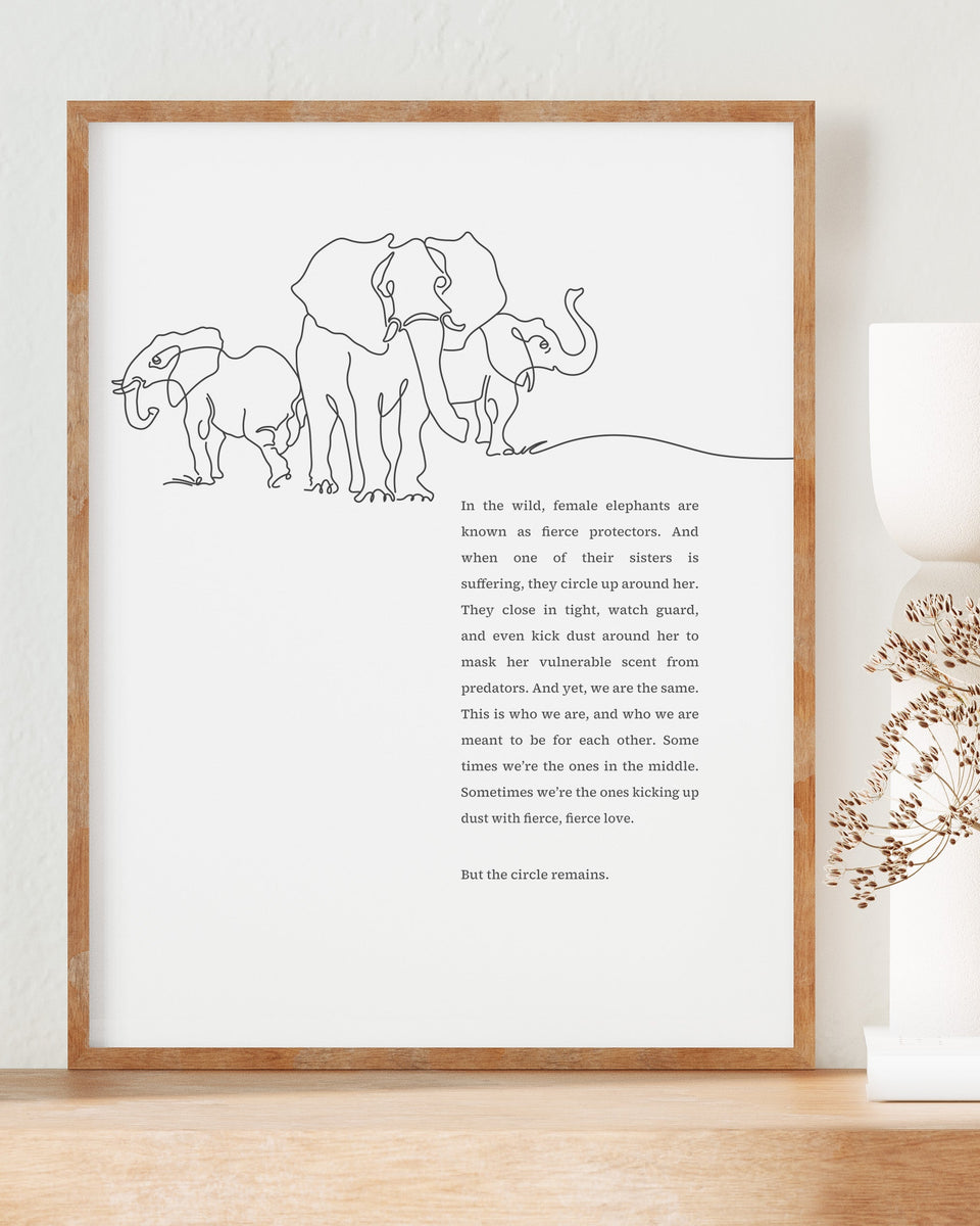 Fine Art Elephant Print | Friendship Gifts | The Festive Farm Co.