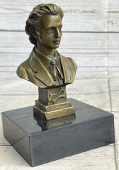 Bronze bust sculpture of Frederic Chopin