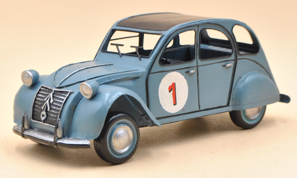 Citroen 2CV, beige, Model Car, Miniature déjà montée, Welly 1:24 Artwork  GIFT