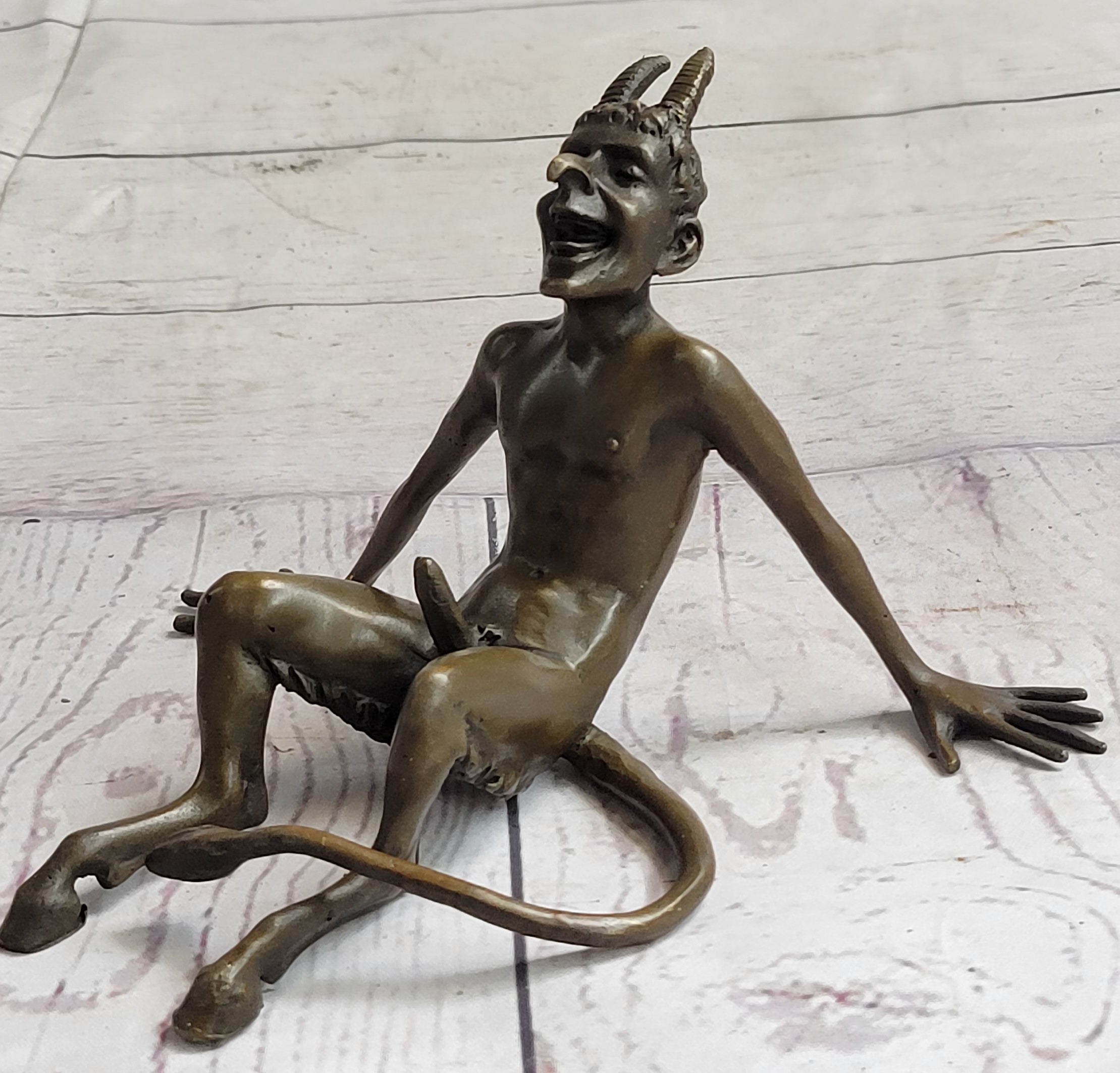 Original Milo Rare Devil Satyr Dark Angel Erotic Art Bronze Figurine  Sculpture – Bronzhaus