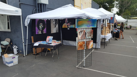 brandon jameson art sales booth tent farmers market outdoor fair