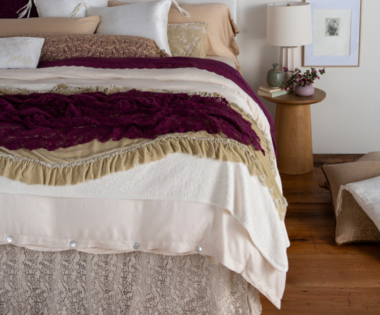 Allora Lace Bedding from Bella Notte Linens