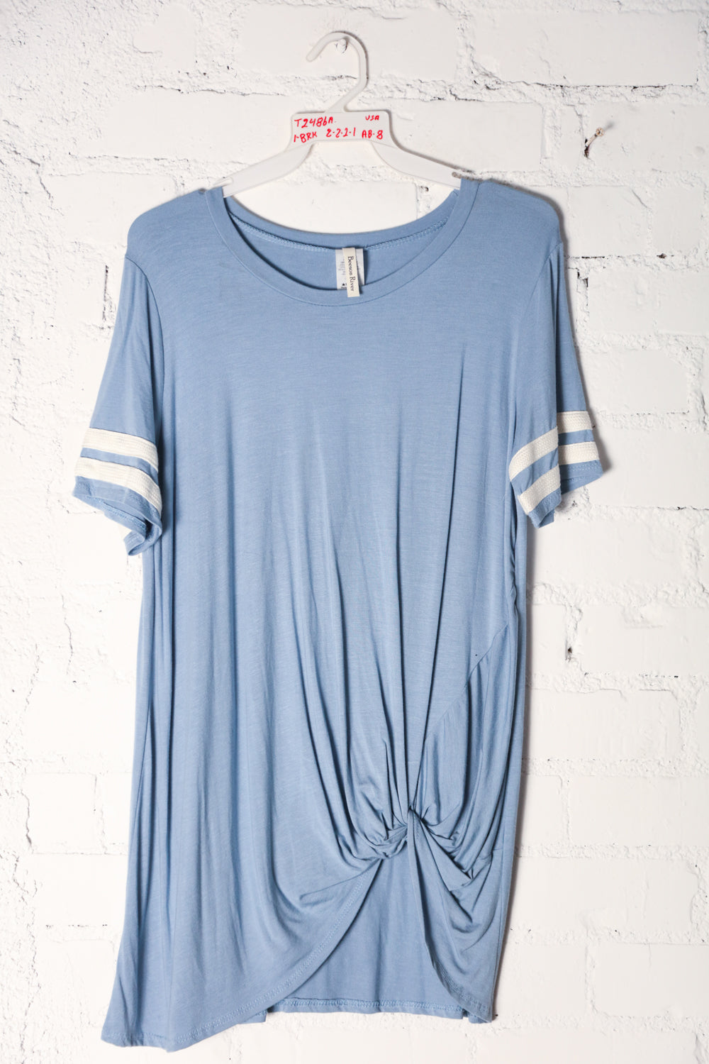Baby Blue Knot Front Tee (7pc)