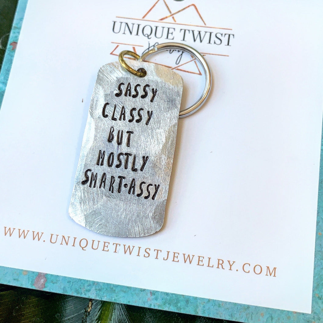 Sassy Classy And Smartassy Keychain Unique Twist Jewelry