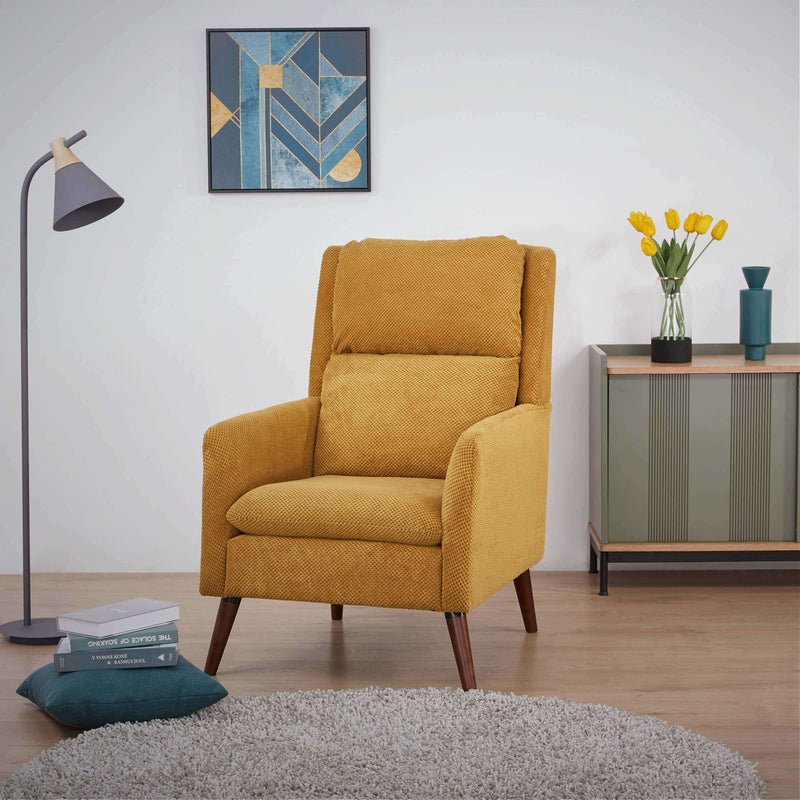 Wakefield Occasional Chair Dimpled Yellow | The Design Store NZ