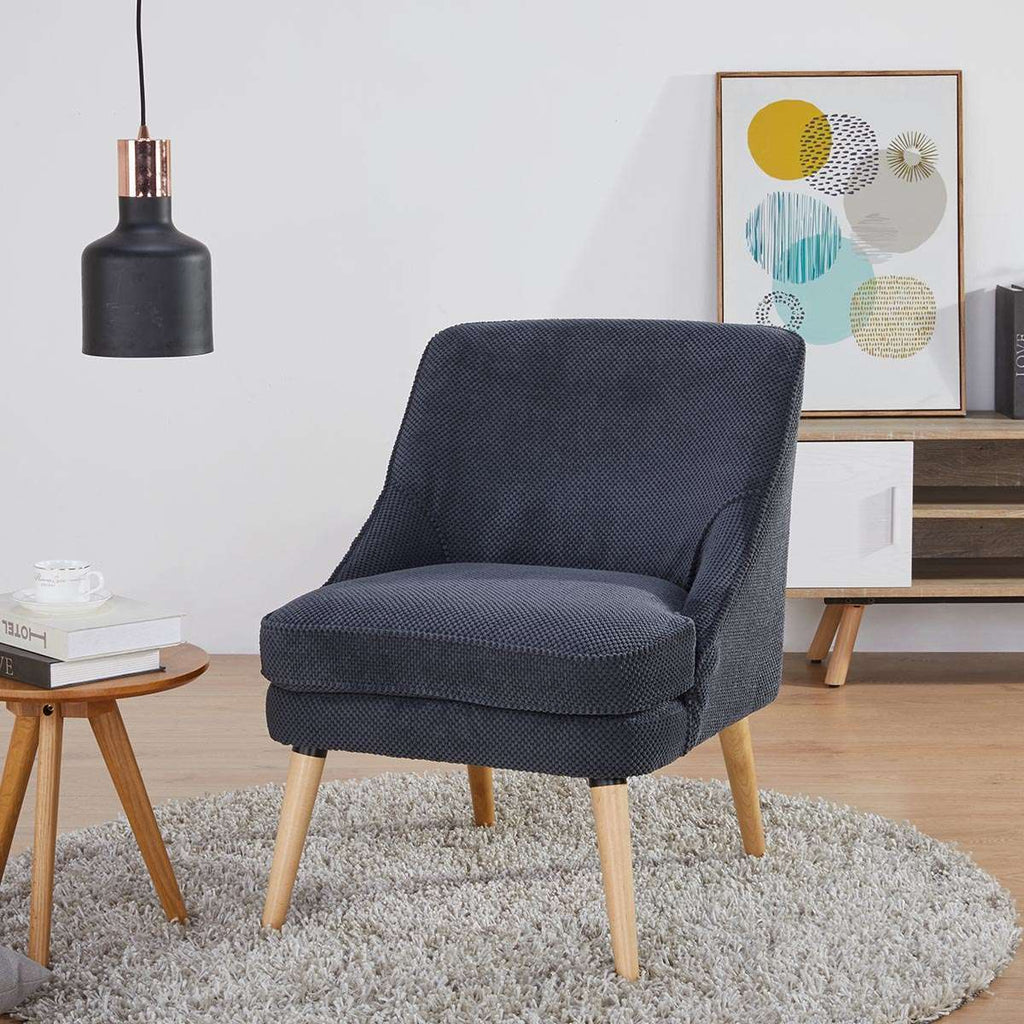 Halifax Dimpled Dark Grey Occasional Chair | The Design Store NZ