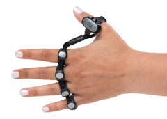 Image of a hand wearing a Tap Strap Wearable Keyboard