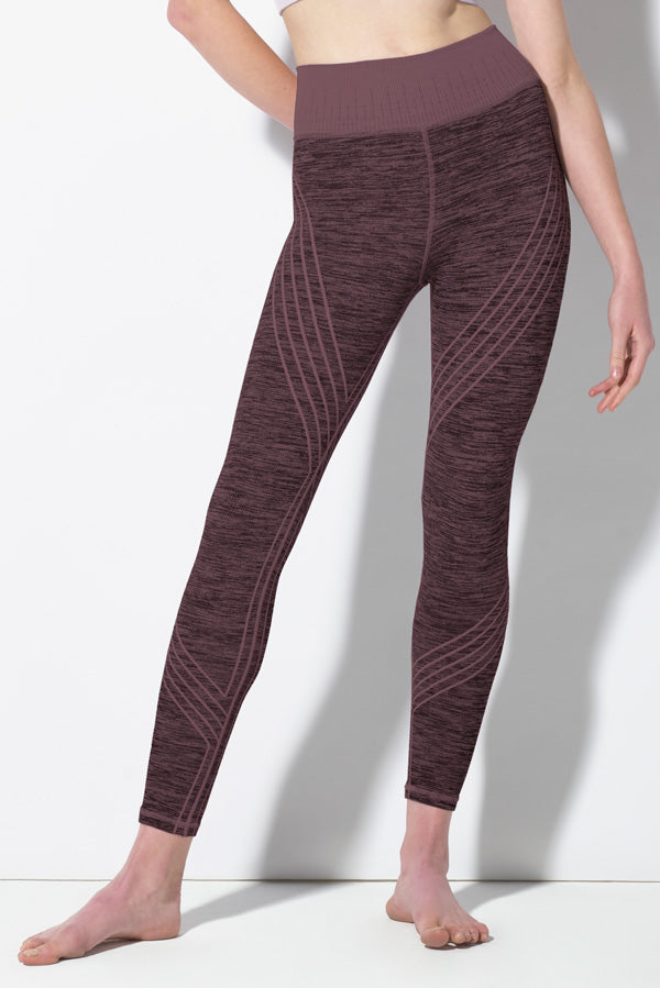 brown striped leggings