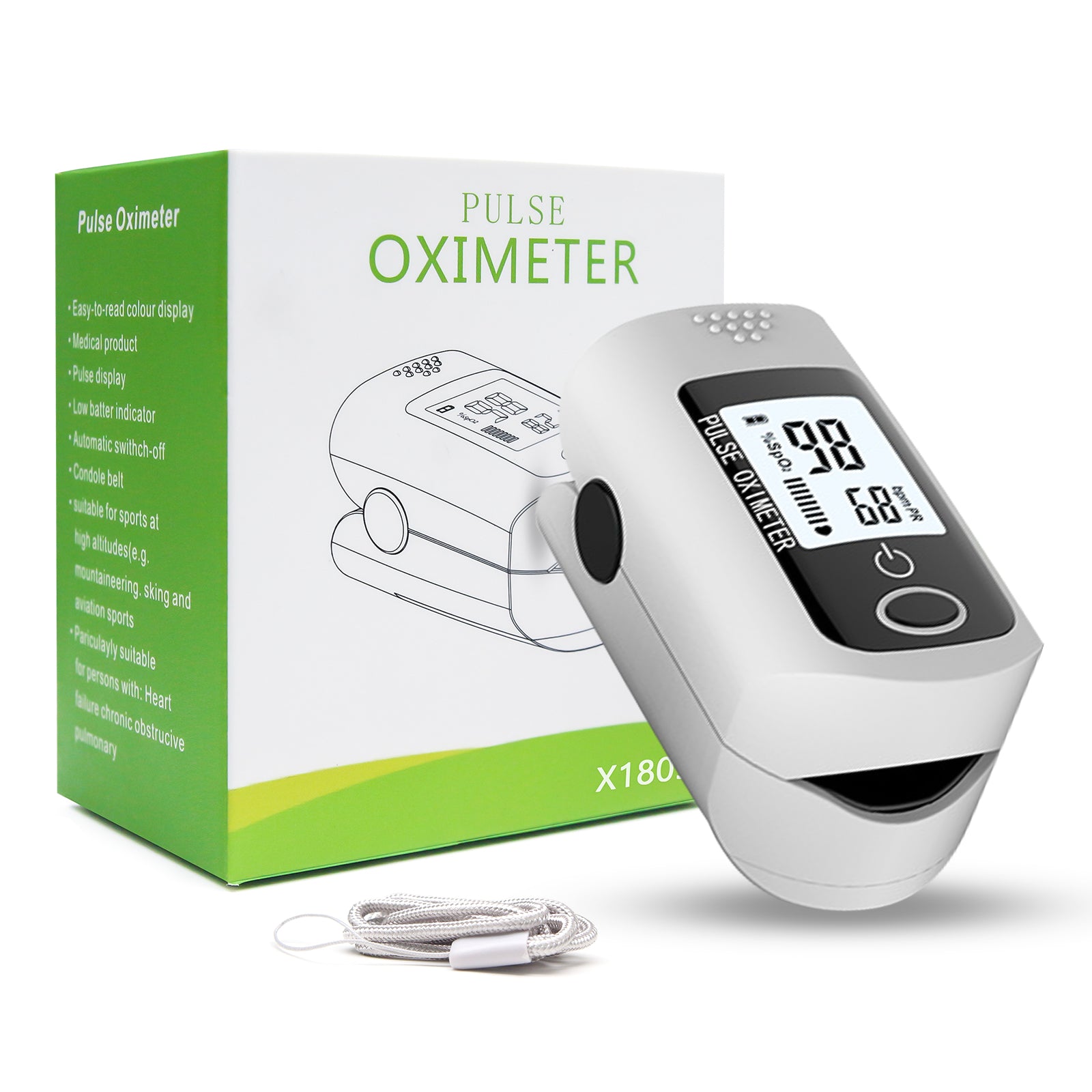 GENKENT Fingertip Pulse Oximeter, Fast Spo2 Reading with OLED Screen