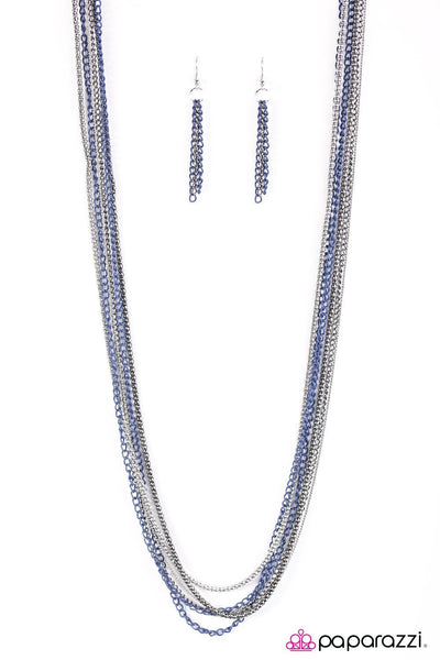 Colorful Calamity Blue Necklace | Paparazzi Accessories | $5.00