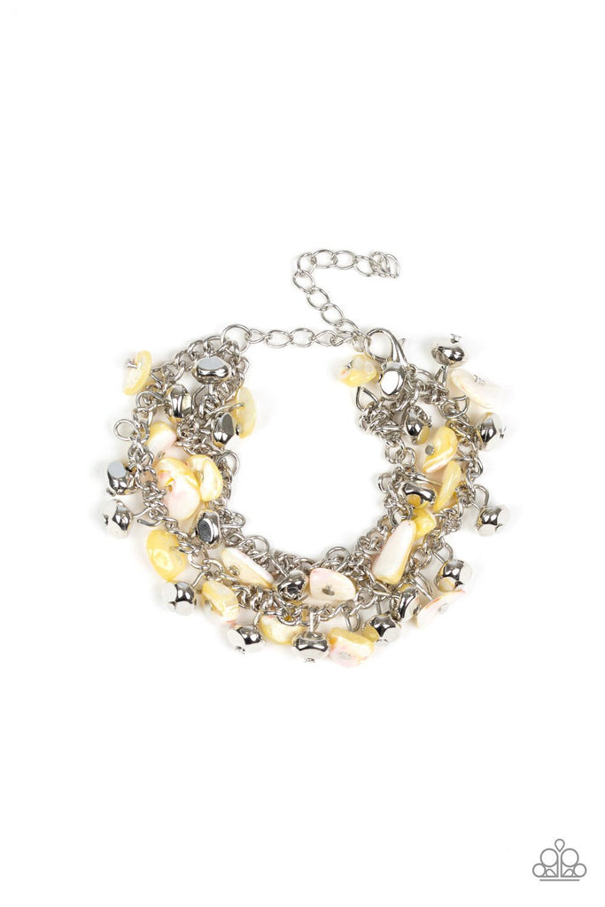 Pebble Pioneer Yellow Necklace and Bracelet Set | Paparazzi Accessories ...