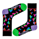 Funky Hearts Colorful fun patterned organic novelty crew socks - LOVE SOCK COMPANY
