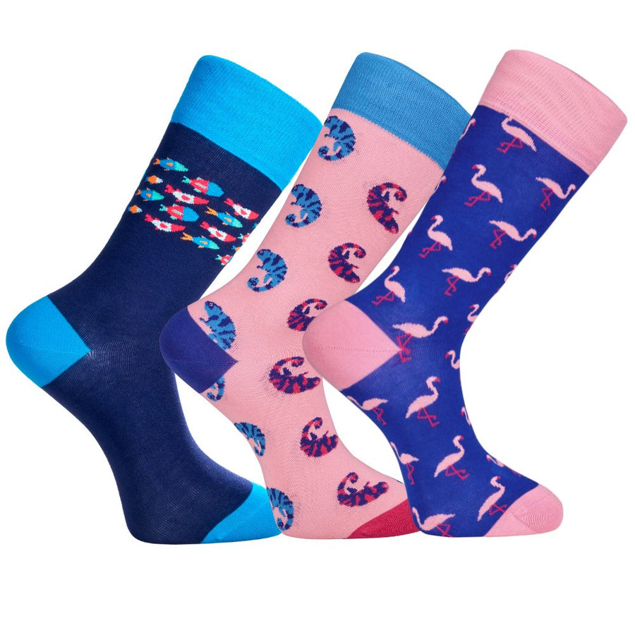 Love Sock Company Colorful Funky Patterned Men's Novelty Socks Animal