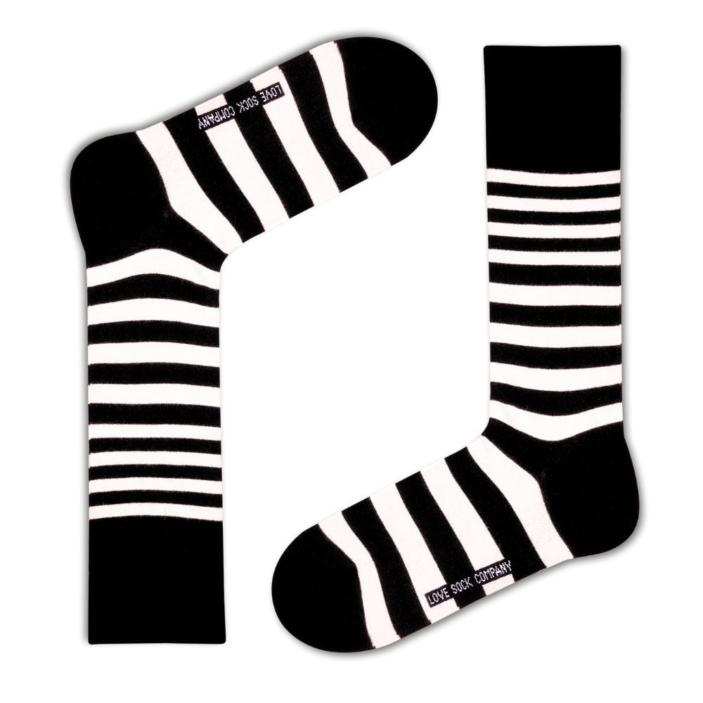 Love Sock Company Men's striped dress socks organic cotton made in Europe