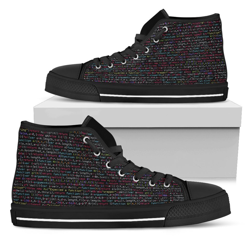 black high top canvas sneakers