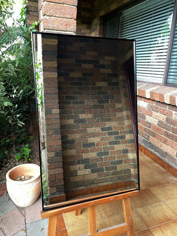 Black Thin Aluminium Framed Wall Mirror