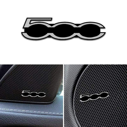 4pcs FIAT 500 Door Speaker Emblem Stickers 4PCS