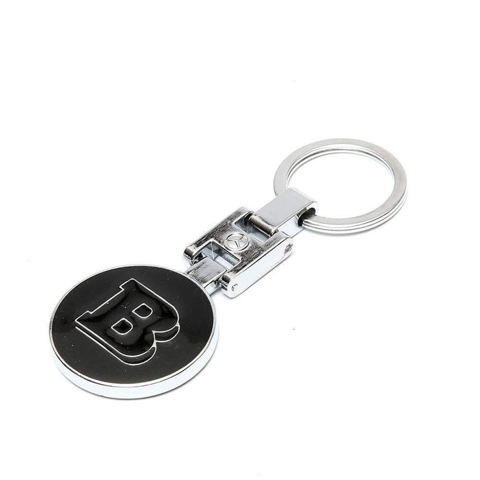 MercedesBenz Logo Keyring Emblem Silver Black Metal Keychain Decor