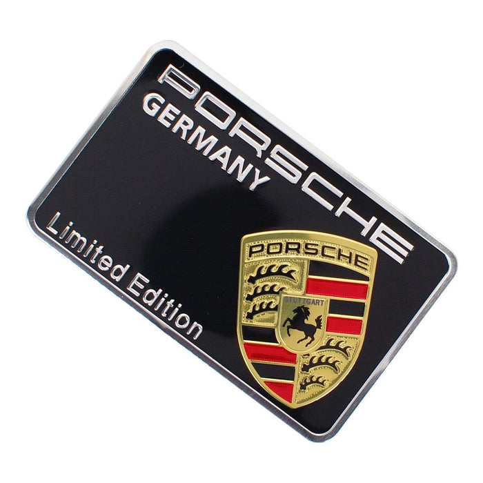 Porsche Germany Logo Trunk Emblem Sticker Car Multicolor