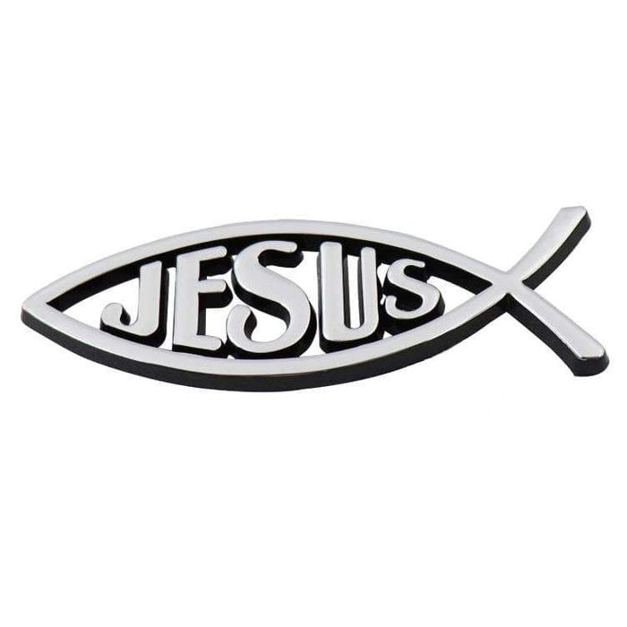 JESUS Fish Emblem Sticker Universal Auto Decal Badge