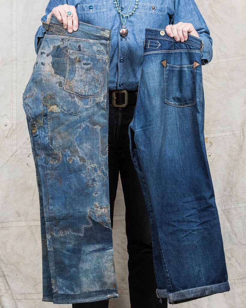 The reconstruction of a pair of 1870's miner's jeans – Second Sunrise