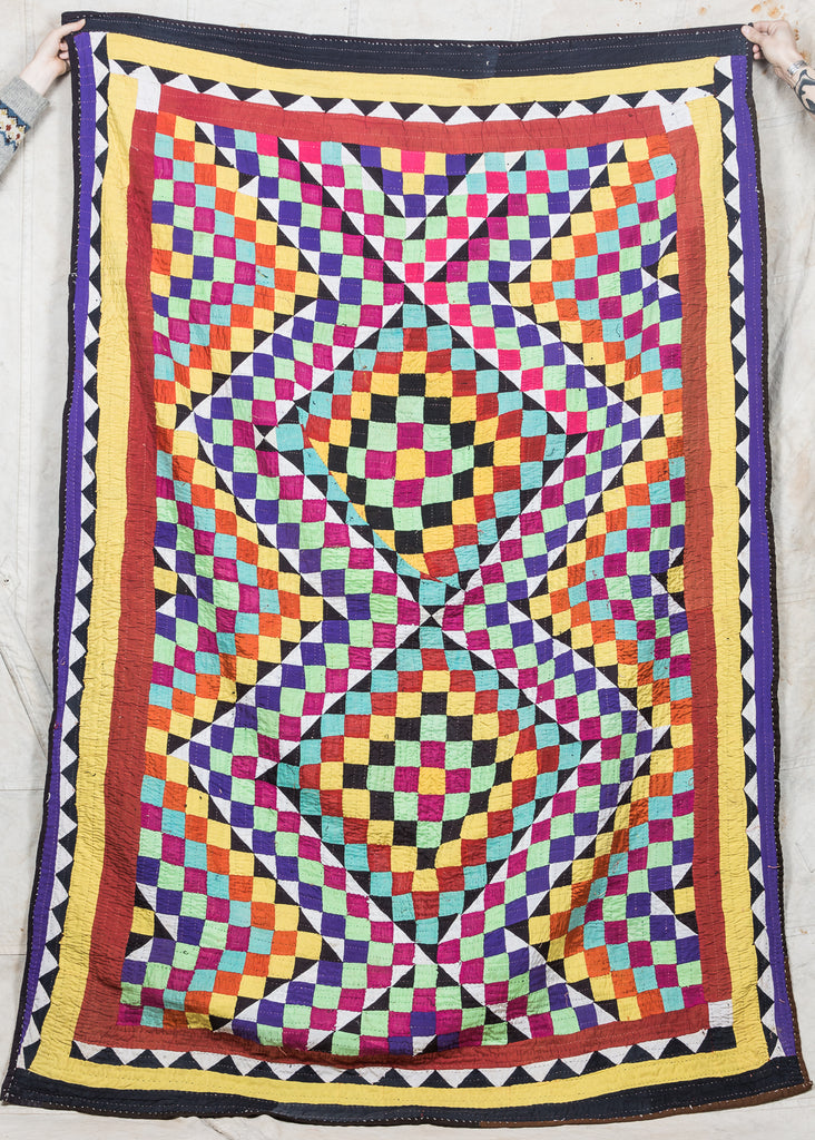 Second Sunrise Archive: Vintage Kantha Silk Quilt