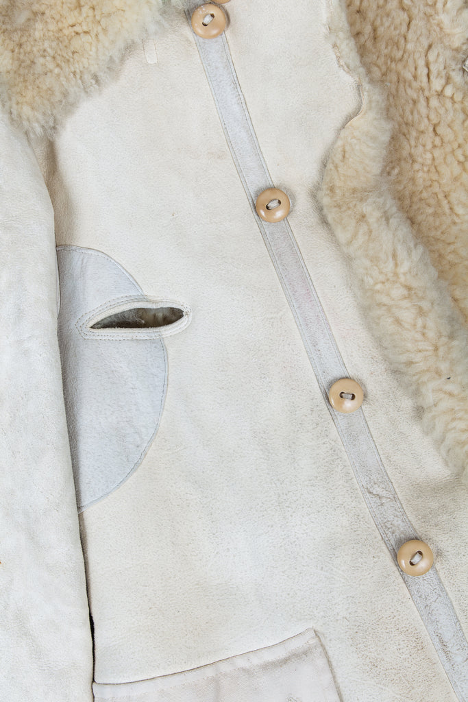 Vintage Swedish army shearling jacket