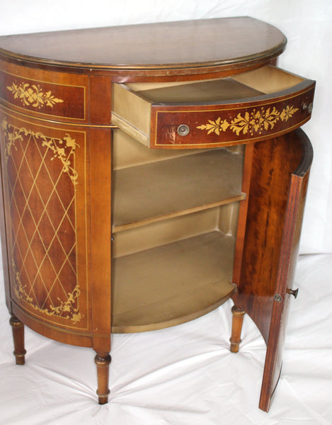 Demilune Console Cabinet The Travelers Wheel