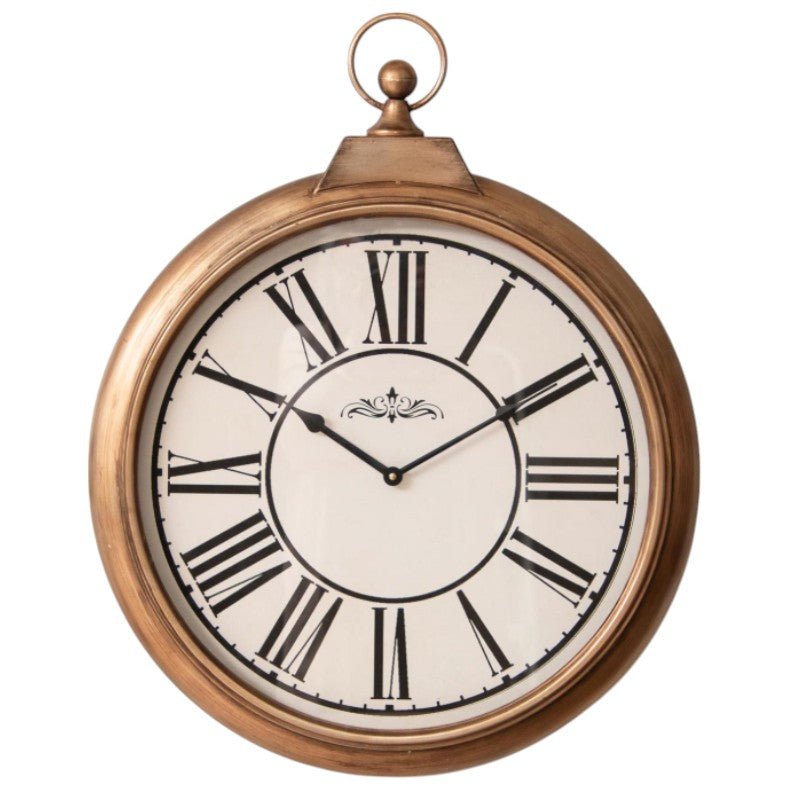 Brass Pocket Watch Wall Clock