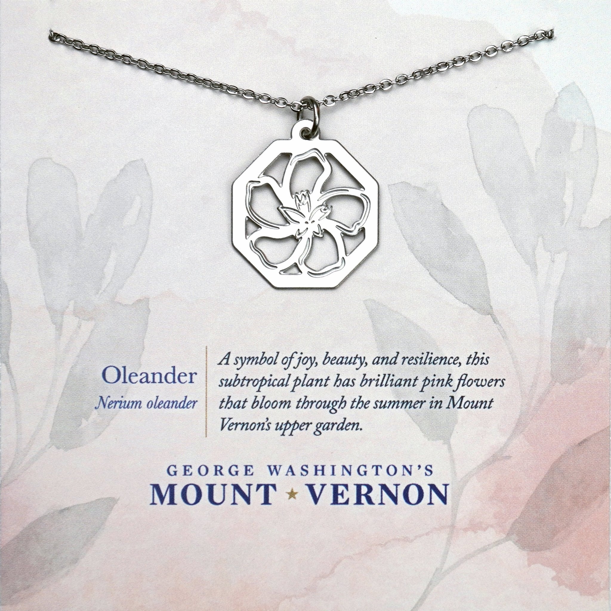 Oleander Pendant Necklace