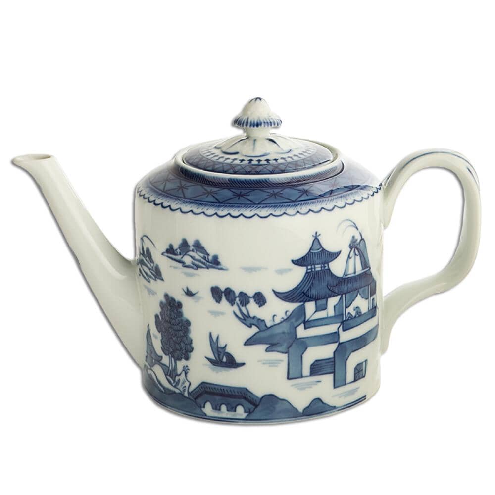 Blue Canton Tea Pot by Mottahedeh