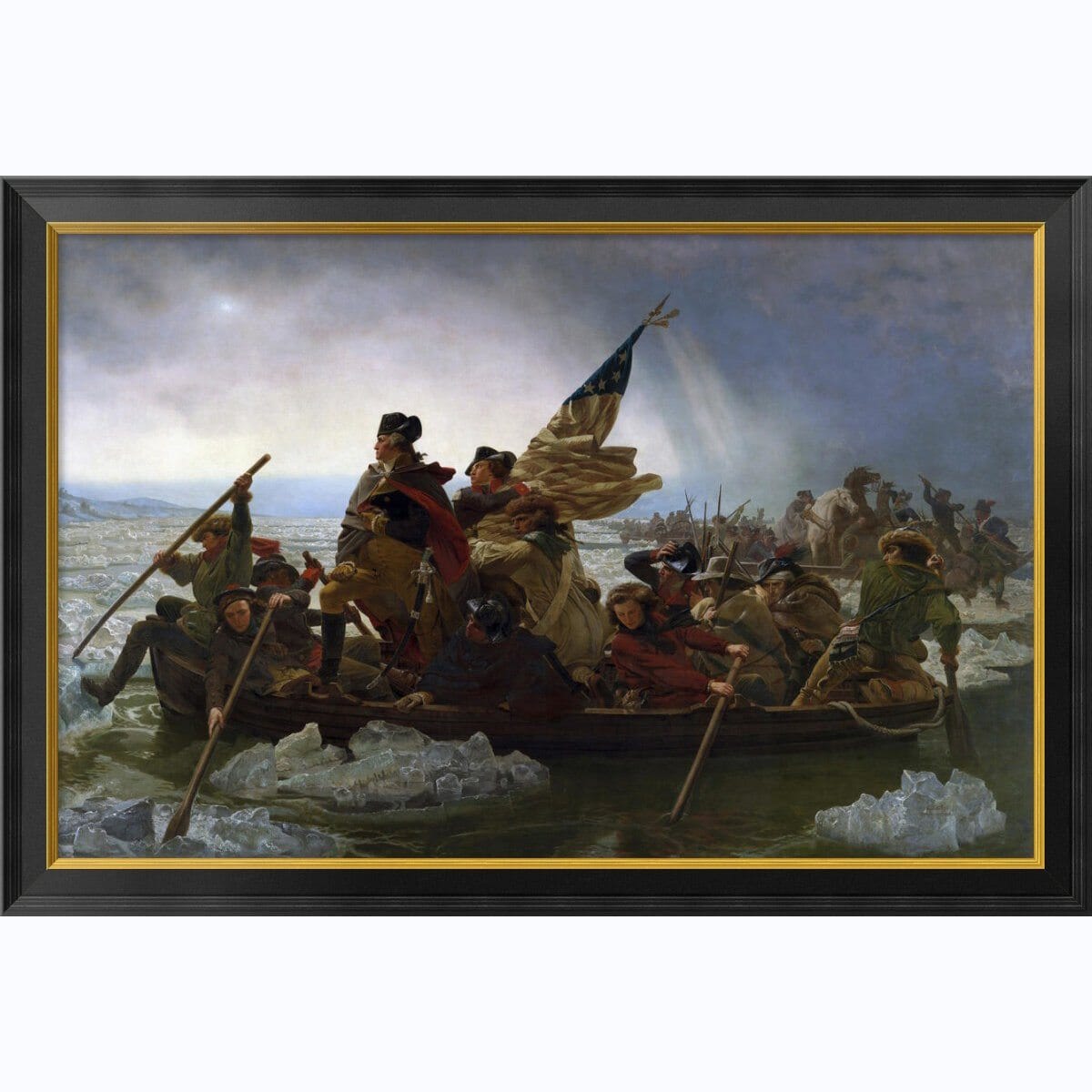 Crossing The Delaware Framed Print: Large Edition