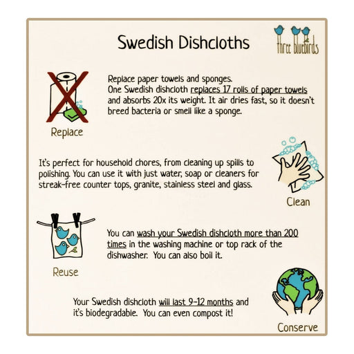 Swedish Dishcloths Reusable Compostable Alternative to Paper Towels